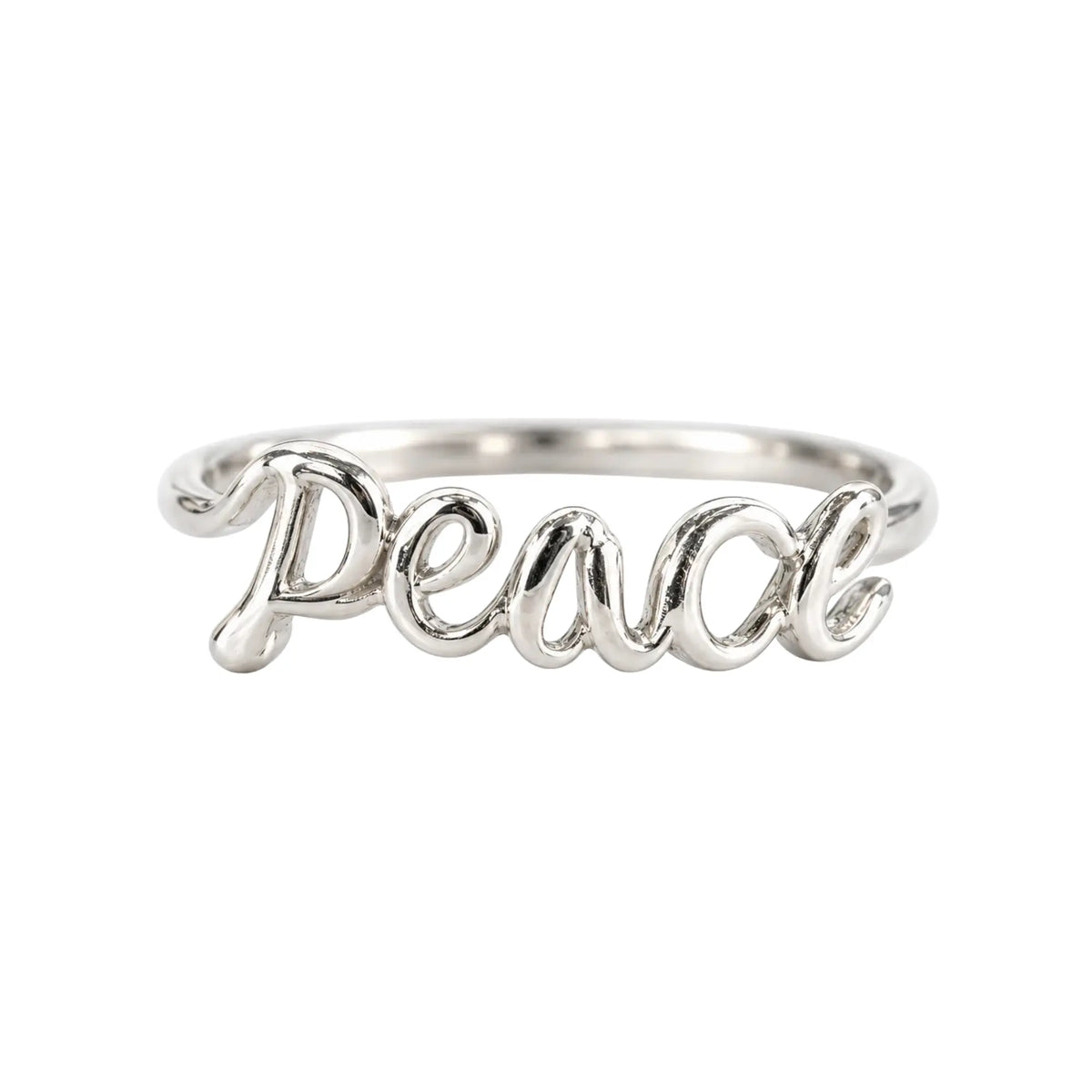 PEACE טבעת כסף