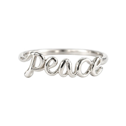 PEACE טבעת כסף