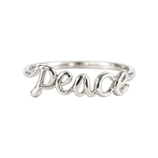 PEACE טבעת כסף