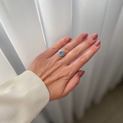 טבעת "ליטל" עם בלו טופז