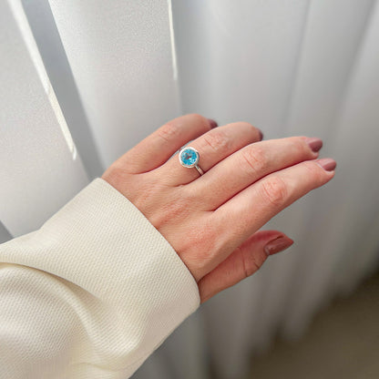 טבעת "ליטל" עם בלו טופז