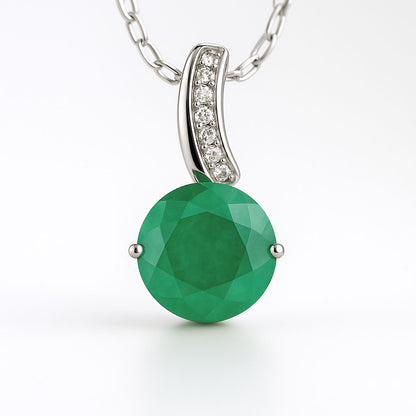 תליון כסף "קייט" עם אבן אמרלד