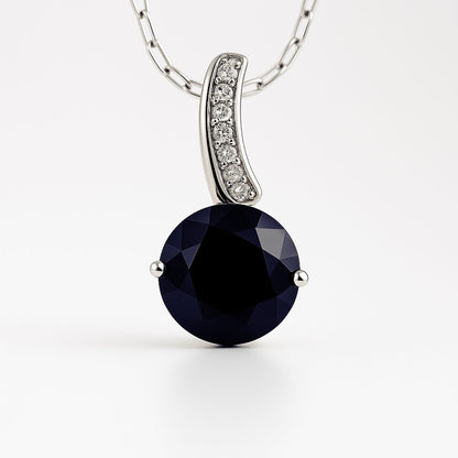 תליון כסף טהור "קייט" עם אבן ספיר