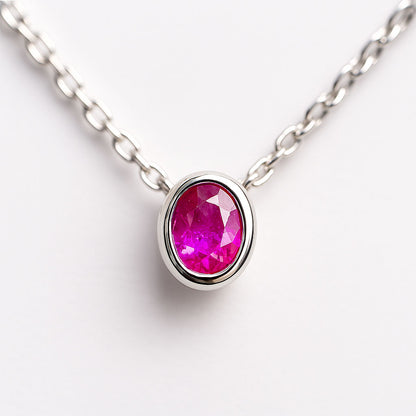 שרשרת כסף טסיל עם אבן רובי