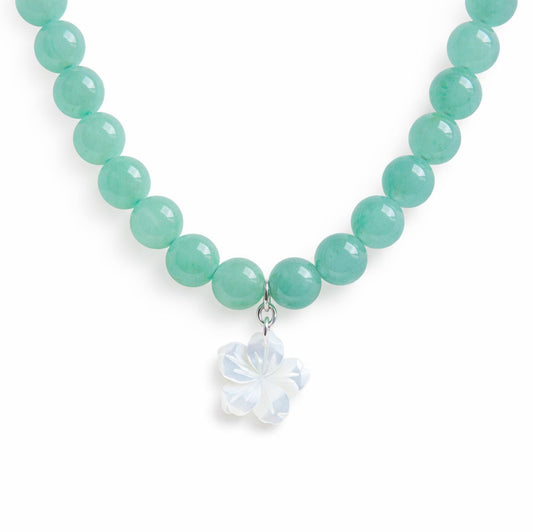 שרשרת מיני ליה מאבני אוונטורין עם תליון צדף