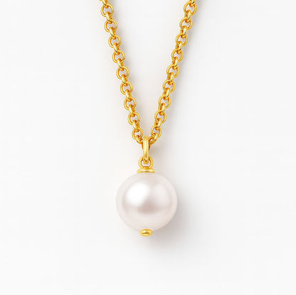 MORAN שרשרת גולדפילד עם פנינה