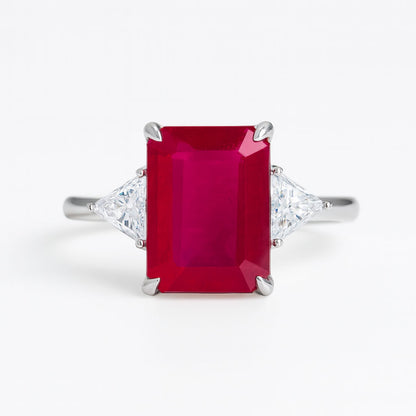 טבעת כסף "ריין" עם אבן רובי