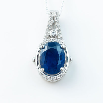 תליון מכסף טהור "נועה" עם אבן ספיר