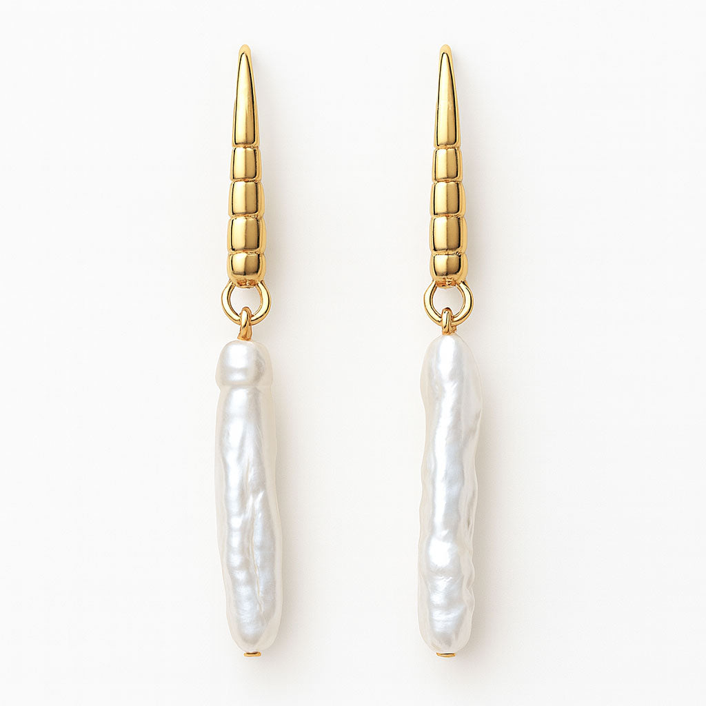 COCO עגילי פנינה ארוכה