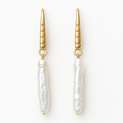 COCO עגילי פנינה ארוכה