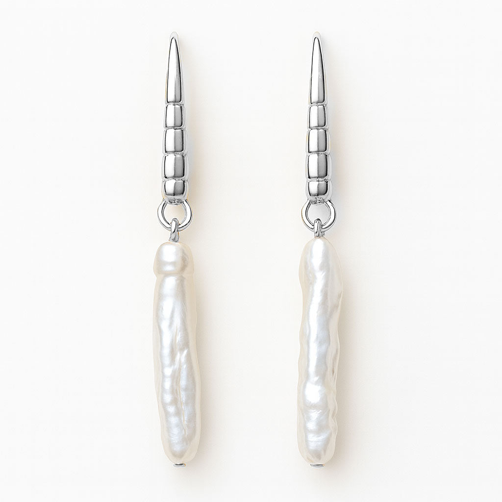 COCO עגילי פנינה ארוכה