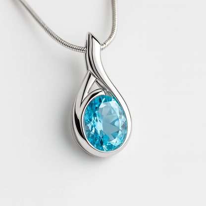 תליון "לילי" עם בלו טופז