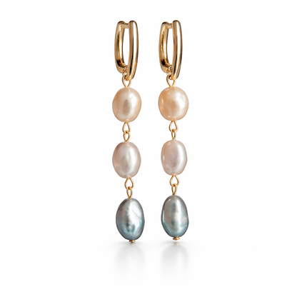 עגילי פנינים צבעוניות קתרין