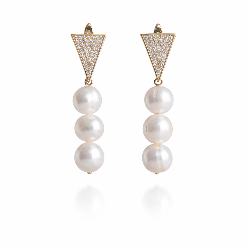 G ASHLEY עגילי פנינה