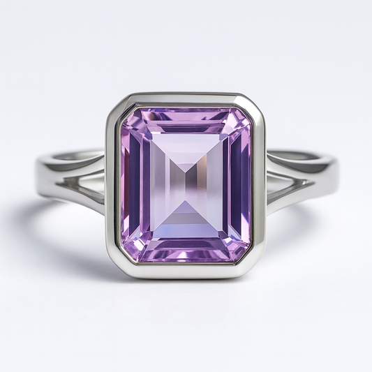 MADY טבעת כסף עם אמטיסט