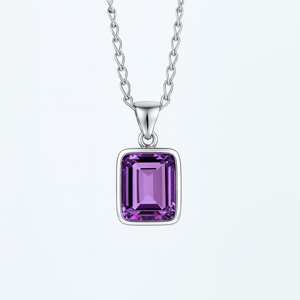 MADY תליון כסף עם אבן אמטיסט