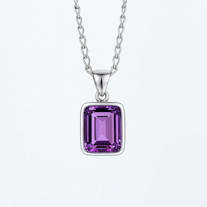 MADY תליון כסף עם אבן אמטיסט