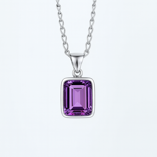 MADY תליון כסף עם אבן אמטיסט