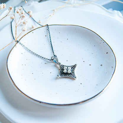 EDWINA שרשרת כסף עם פנינה