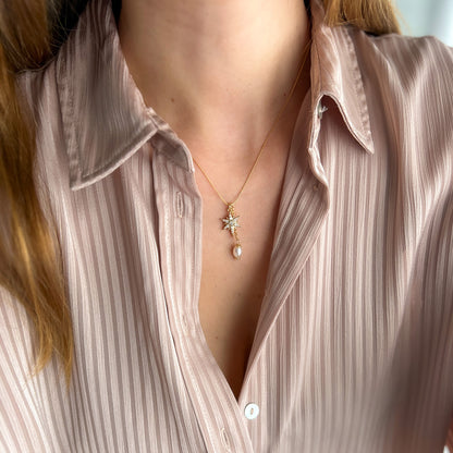 G DAISY שרשרת פנינה