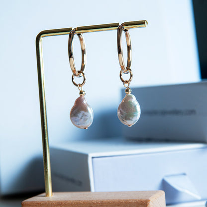 G MAOR עגילי פנינה