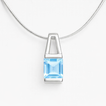 תליון כסף "מונה" עם אבן בלו טופז