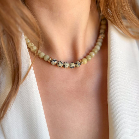 שרשרת ליה מאבני ג'ספר דלמטית