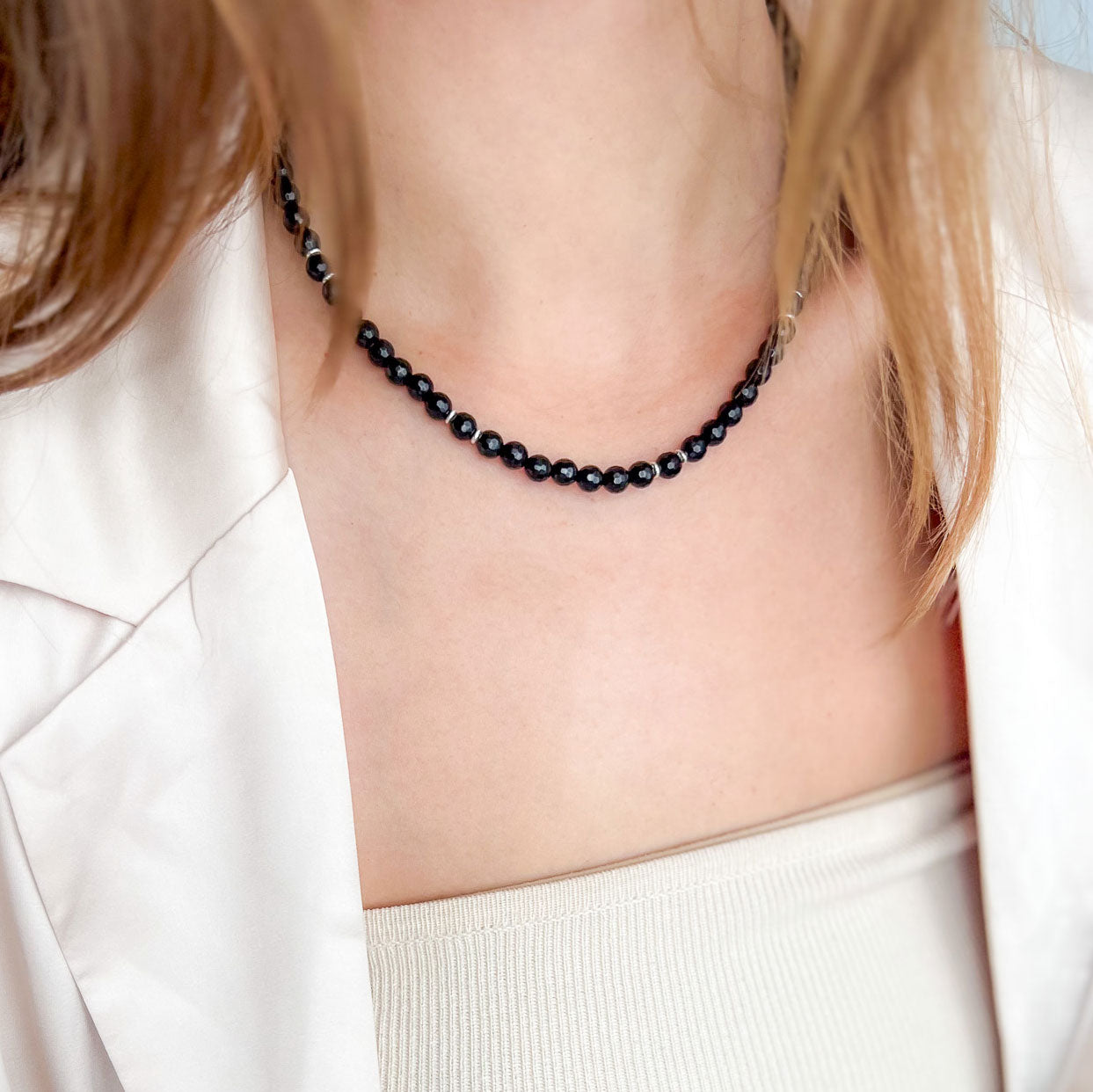 שרשרת אוניקס שחור עם תליון לב