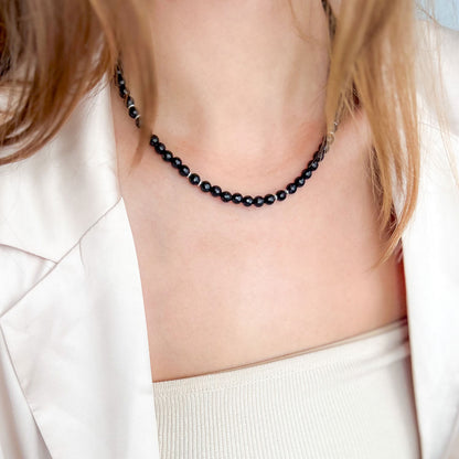 שרשרת אוניקס שחור עם תליון לב