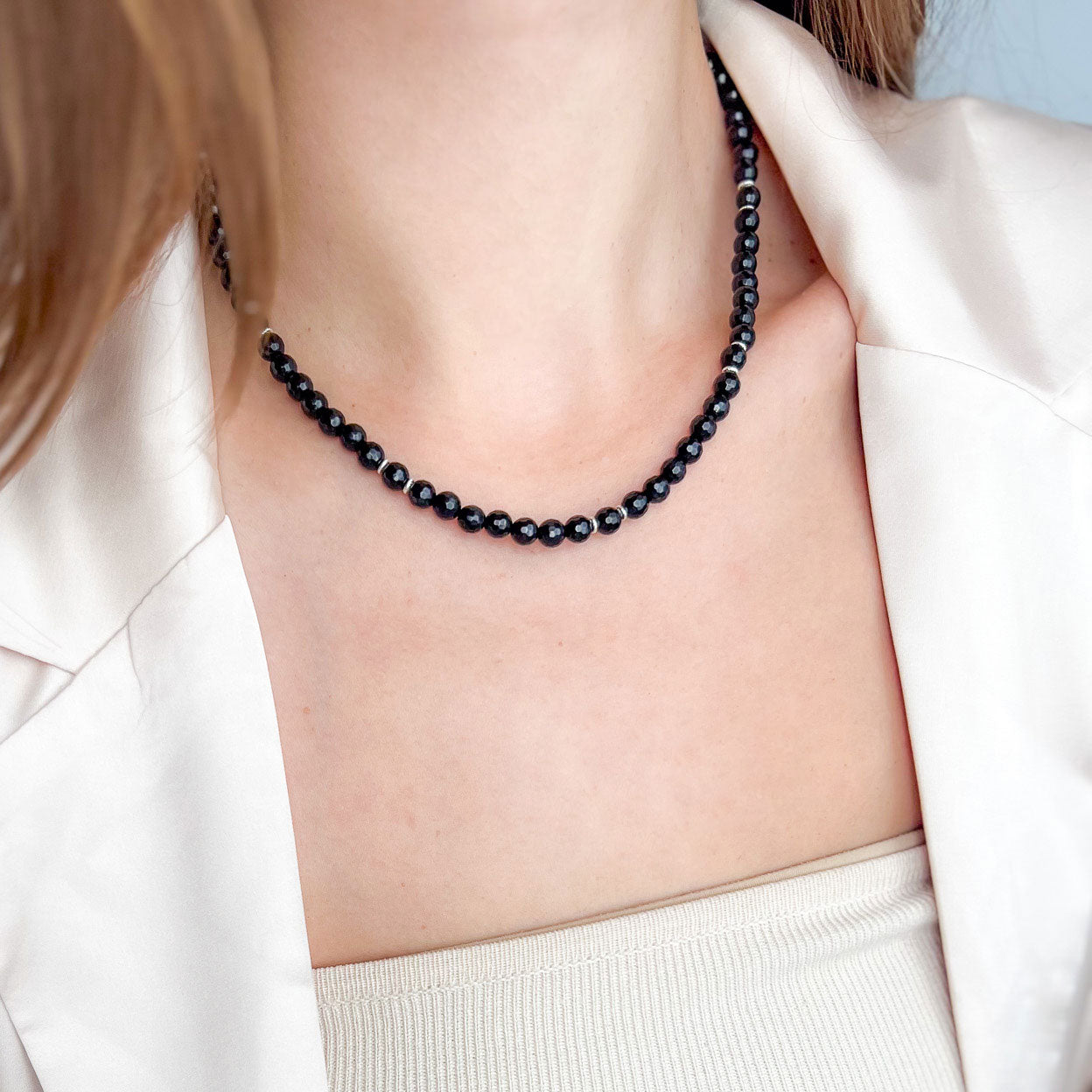 שרשרת אוניקס שחור עם תליון לב