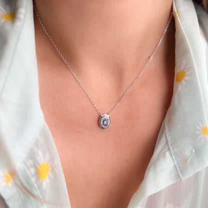 תליון כסף "גפן" עם אבן טנזנייט