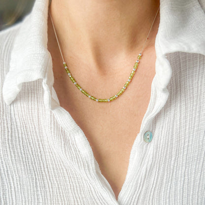 שרשרת קובה עם אבני פרידוט