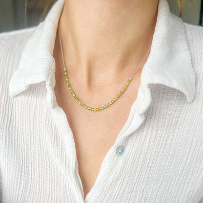 שרשרת קובה עם אבני פרידוט