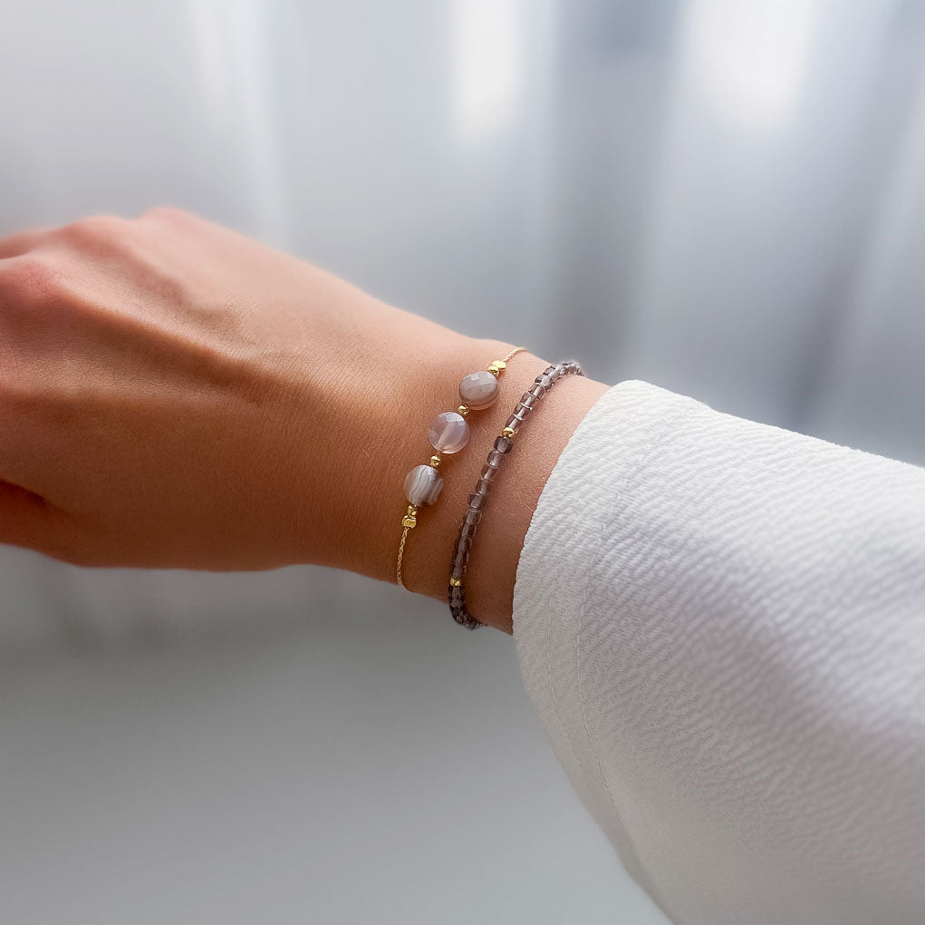 צמיד אבני סמוקי קוורץ