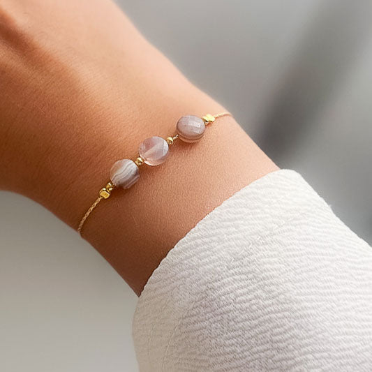 צמיד גולדפילד עם אבני אגת