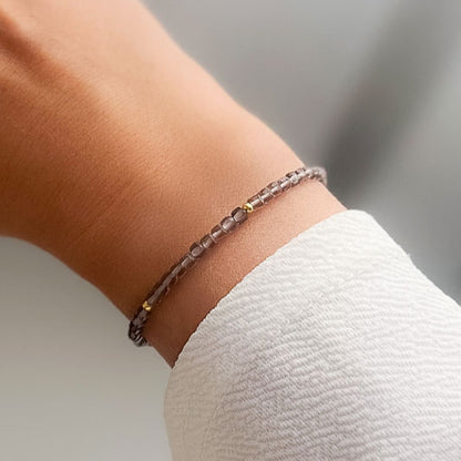 צמיד אבני סמוקי קוורץ