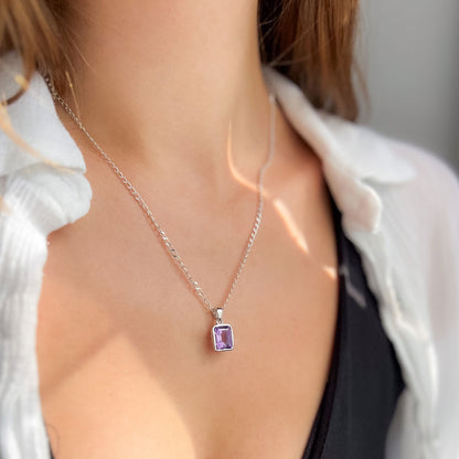 MADY תליון כסף עם אבן אמטיסט