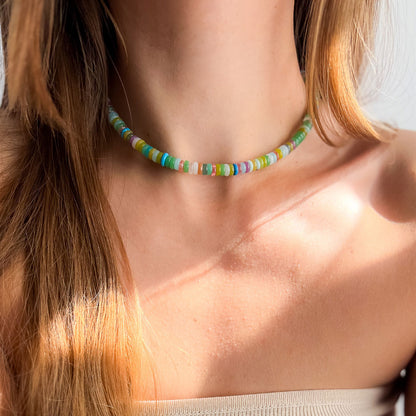 שרשרת לורן מאבני ג'ייד צבעוניות