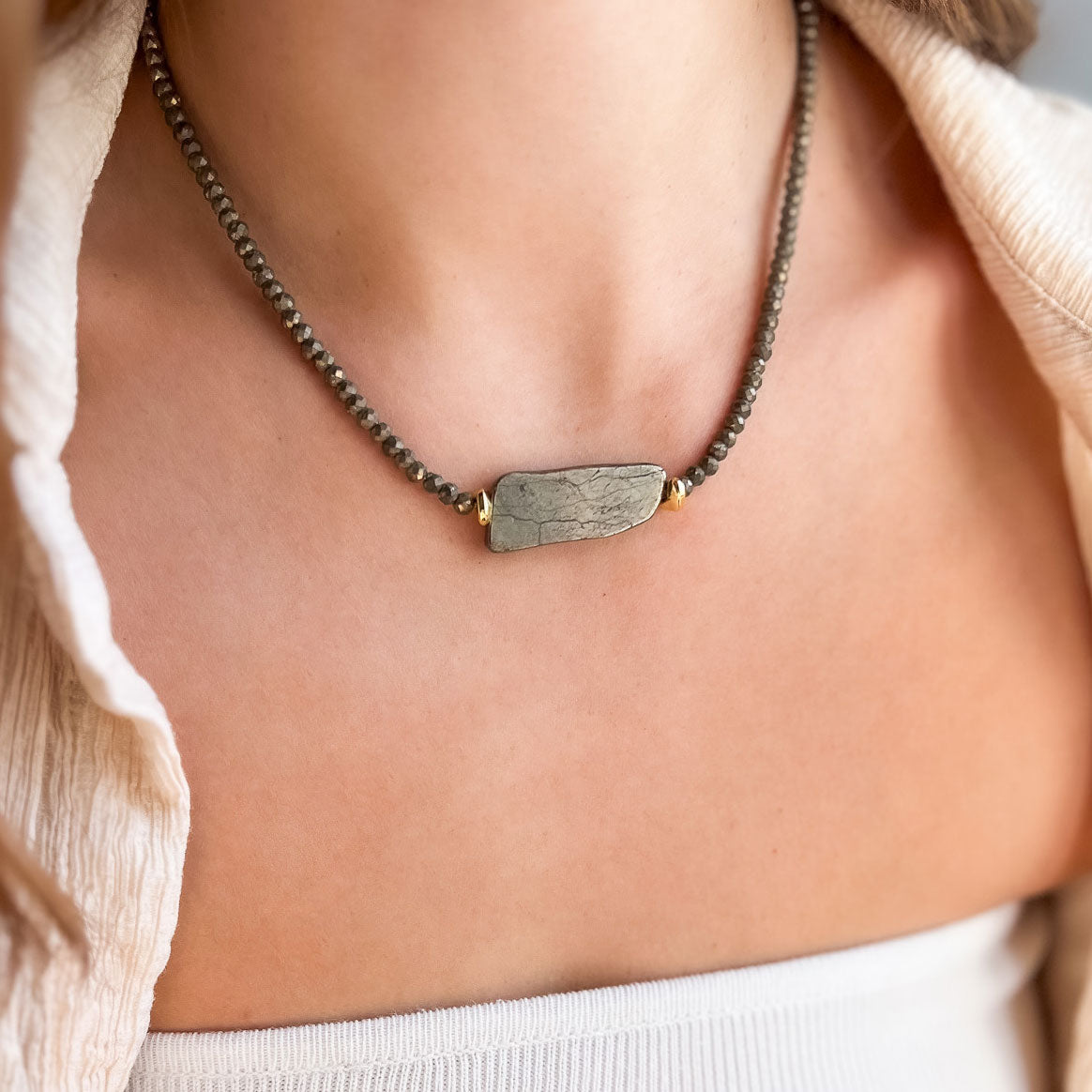 TREASURE שרשרת אבני פיריט