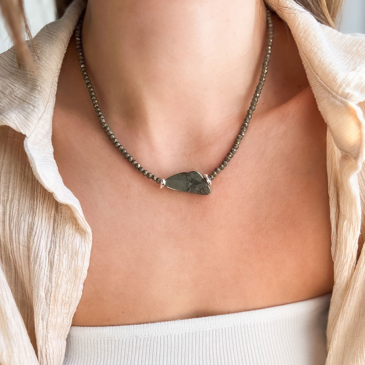 TREASURE שרשרת אבני פיריט