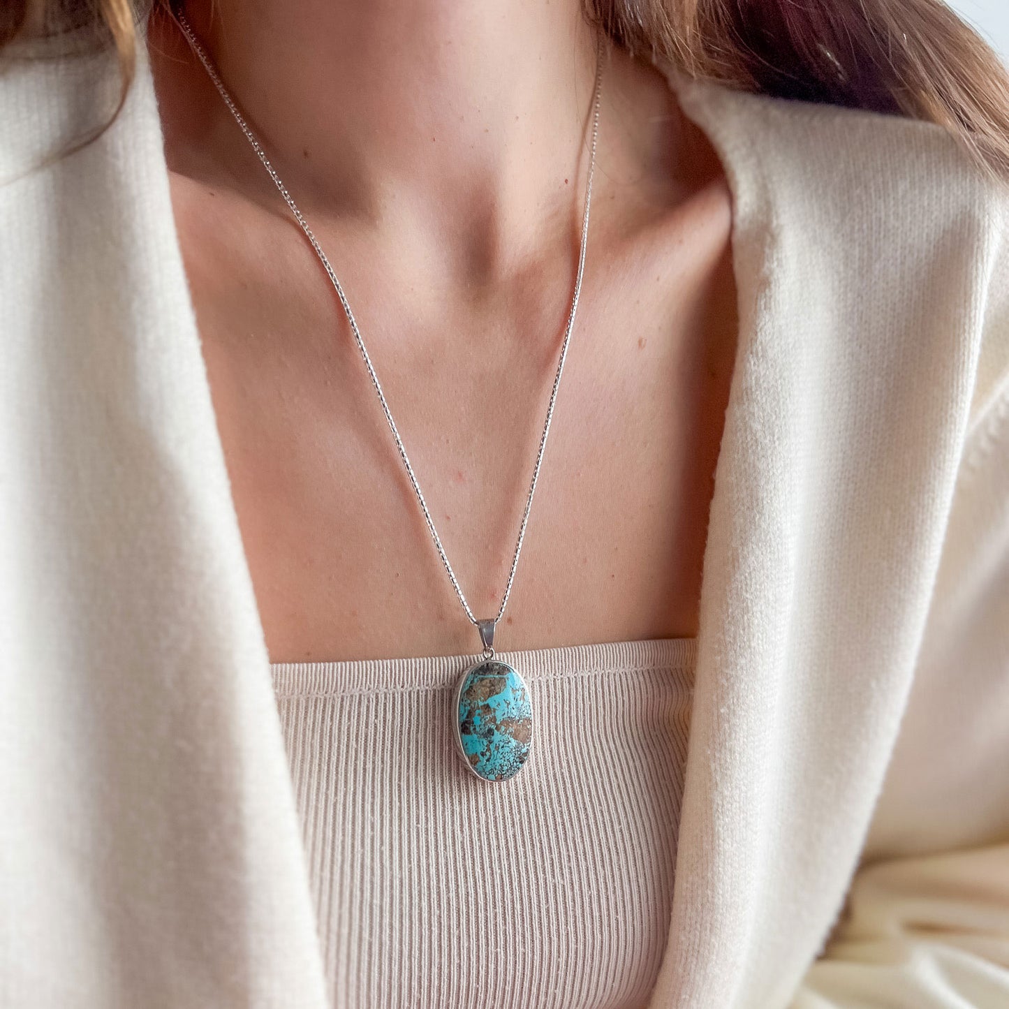 תליון "סנדי" עם אבן טורקיז