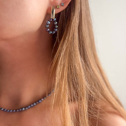 BLACK MARY עגילי פנינה