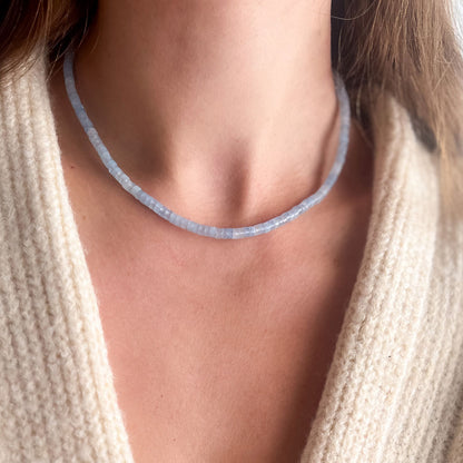 שרשרת אבני אקוומרין לורן