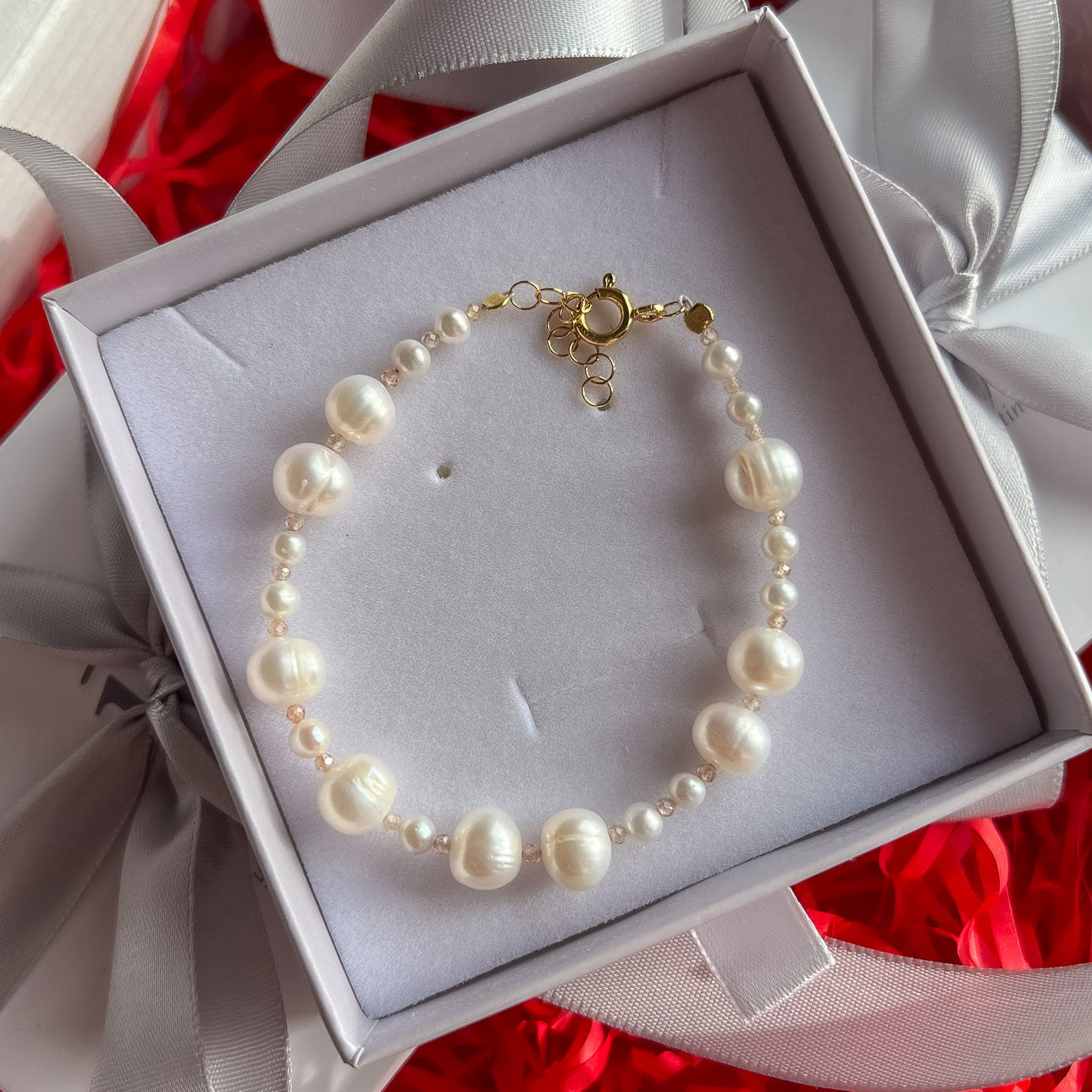 ROMI צמיד פנינים