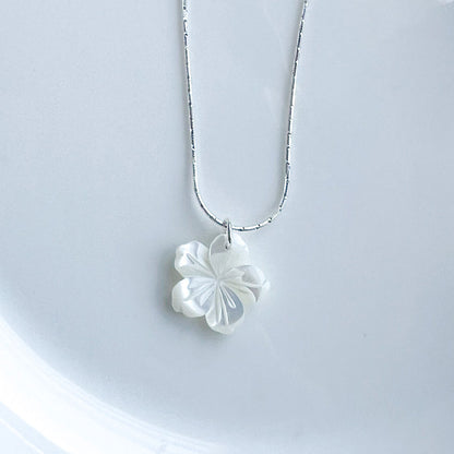 שרשרת נחש עדינה מכסף טהור 925 עם תליון פרח דובדבן מצדף