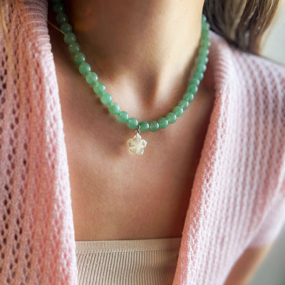 שרשרת מיני ליה מאבני אוונטורין עם תליון צדף