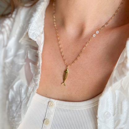 שרשרת גולדפילד עם תליון דג