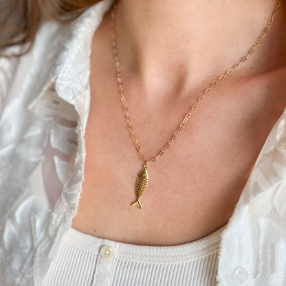 שרשרת גולדפילד עם תליון דג