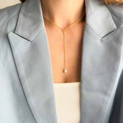 שרשרת גולדפילד עם פנינה בקצה