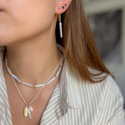 COCO עגילי פנינה ארוכה